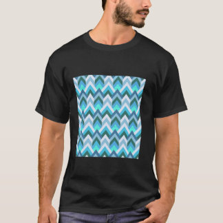 1970'S GEOMETRIC ARROW MÖNSTER FLAMESTICH BLUE GRE T SHIRT