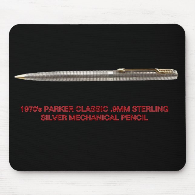1970'S Parker Classic Sterling silver Mech Pencil Musmatta (Framsidan)