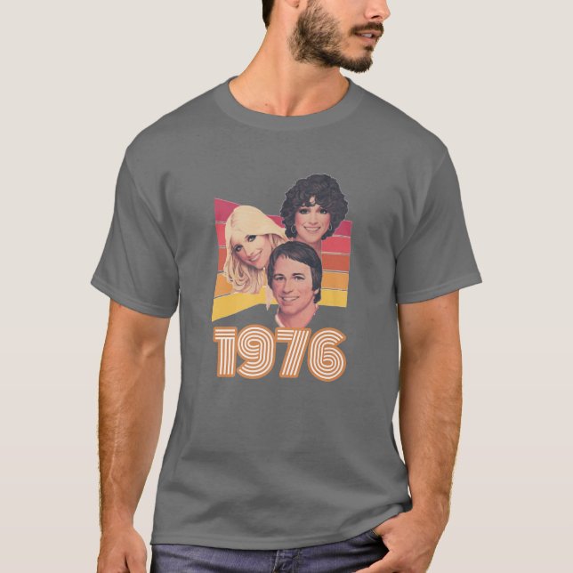 1970'S Retro TV-Jack Tripper T Shirt (Framsida)