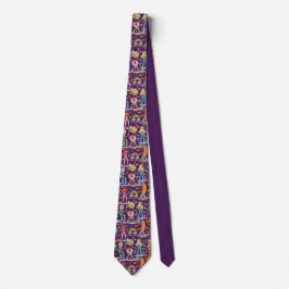 1970s Sticker Disco Neck Tie Slips