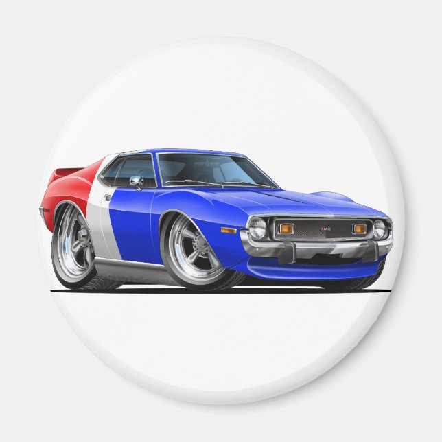 1971-1972 Javelin Rött vitt blått bil Magnet (Framsidan)