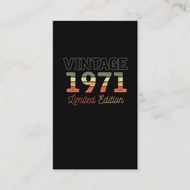 1971 50 år gammal 50 år visitkort (Framsida)