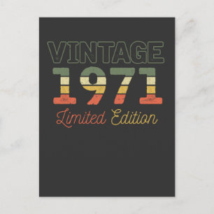 1971 50 år gammal 50 år vykort