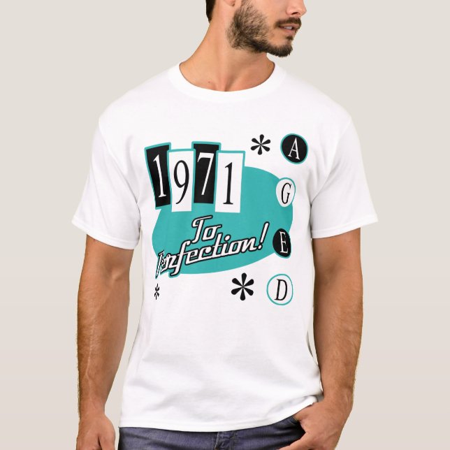 1971, 50:e århundradets moderna t shirt (Framsida)