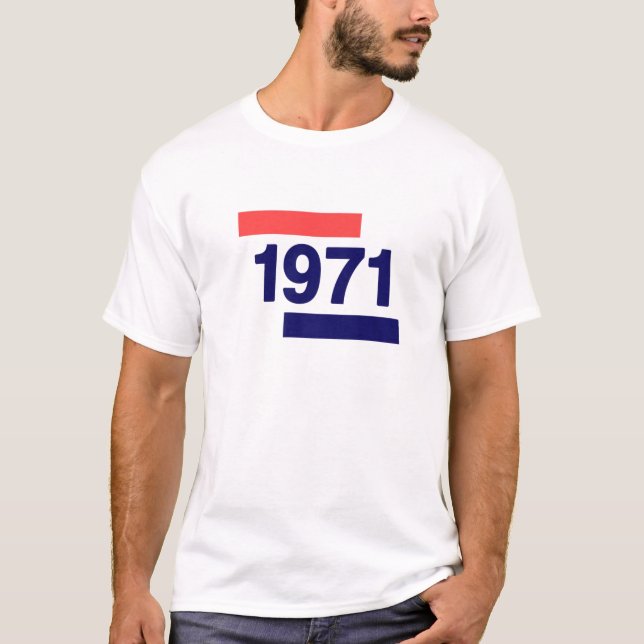 1971, 50:e födelsedagen t shirt (Framsida)