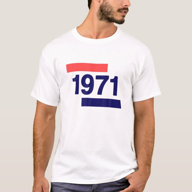 1971, 50:e födelsedagen t shirt (Framsida)