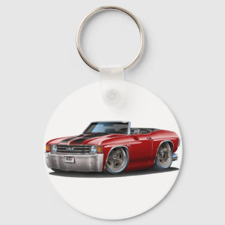 1971-72 Chevelle Maroon-Black-konvertibel Nyckelring