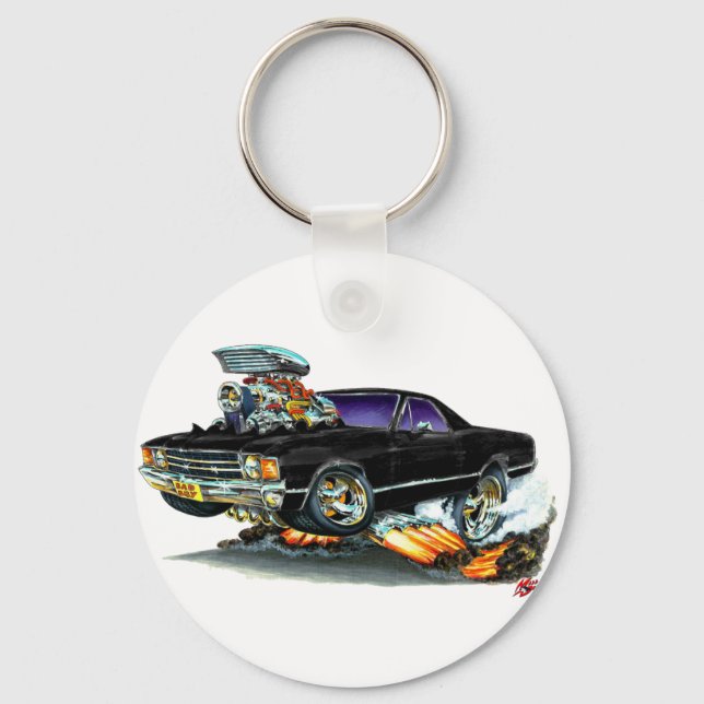 1971-72 El Camino Black Lastbil Nyckelring (Framsida)