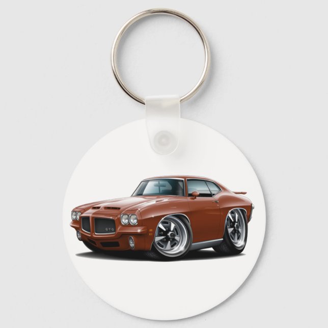 1971-72 GTO Bronze Car Nyckelring (Framsida)
