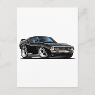 1971-72 Javelin svart bil Vykort