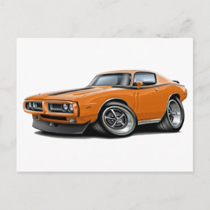 1971-72 Orange-svart laddare Vykort