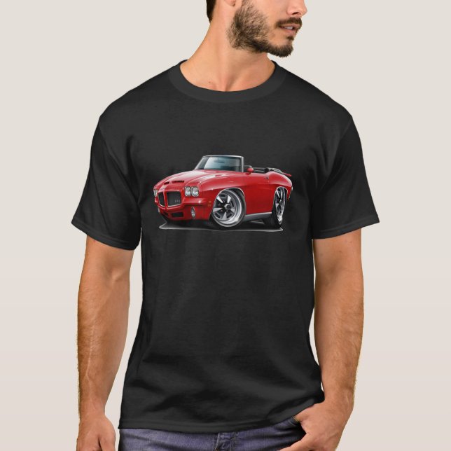 1971-72 röd cabriolet för GTO T-shirt (Framsida)