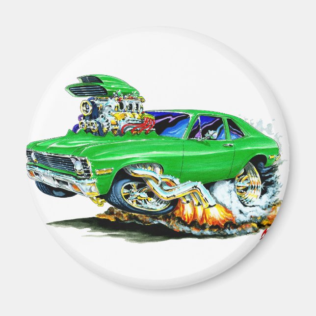 1971-74 Nova Grönt Car Magnet (Framsidan)