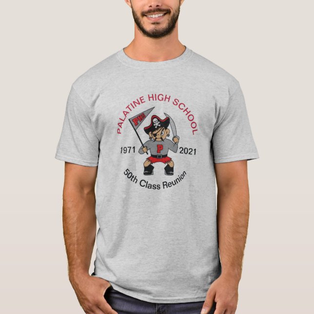 1971 års gymnasieklass i Palatine T Shirt (Framsida)