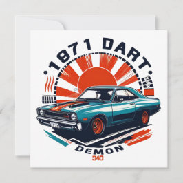 1971 Dart Demon 340 Julkort