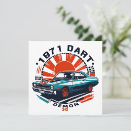 1971 Dart Demon 340 Julkort