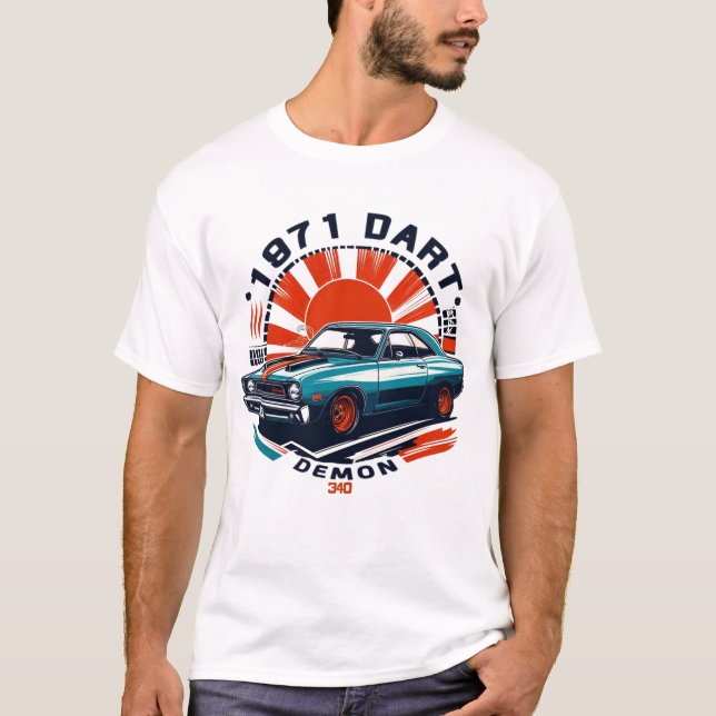 1971 Dart Demon 340 T Shirt (Framsida)