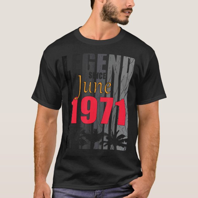1971 Född i juni T Shirt (Framsida)