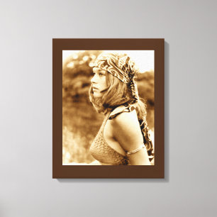 1971 Hippie-Chick - Art-utskrift Canvastryck