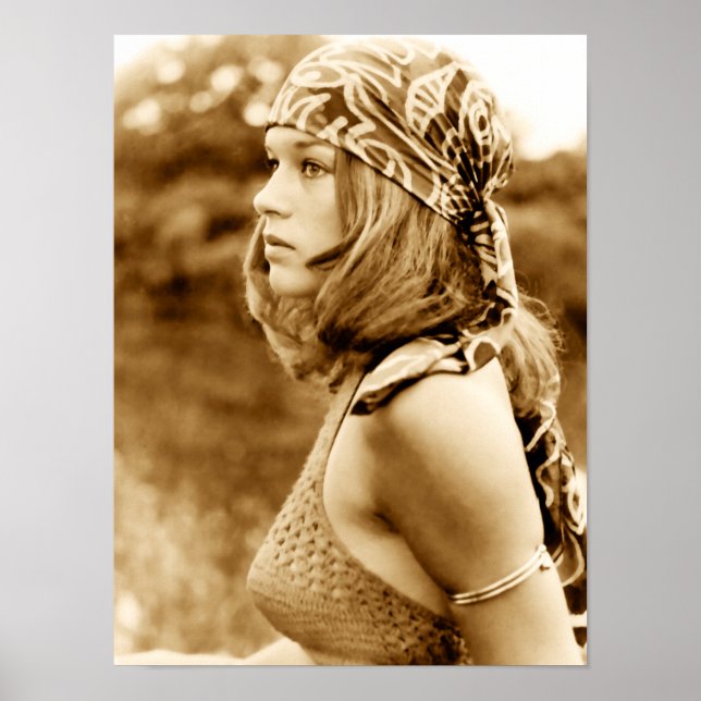 1971 Hippie-Chick - Art-utskrift Poster (Framsidan)