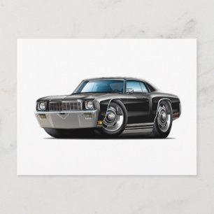 1971 Monte Carlo Black car Vykort