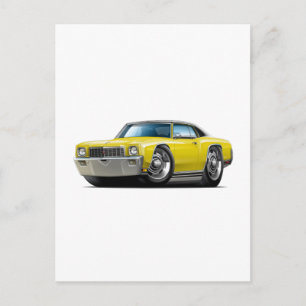 1971 Monte Carlo Gult-Black Top Car Vykort