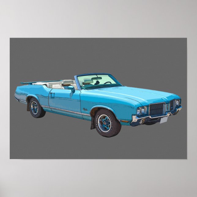 1971 OldsMobile Cutlass Supreme Muscle Car Poster (Framsidan)