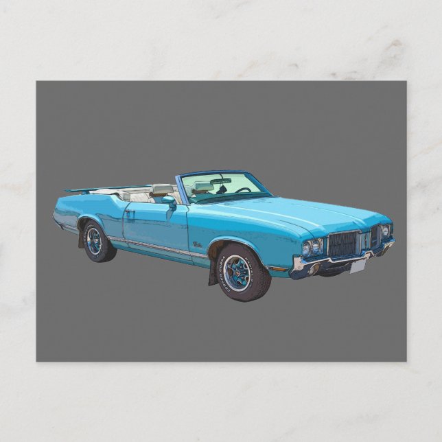 1971 OldsMobile Cutlass Supreme Muscle Car Vykort (Framsida)