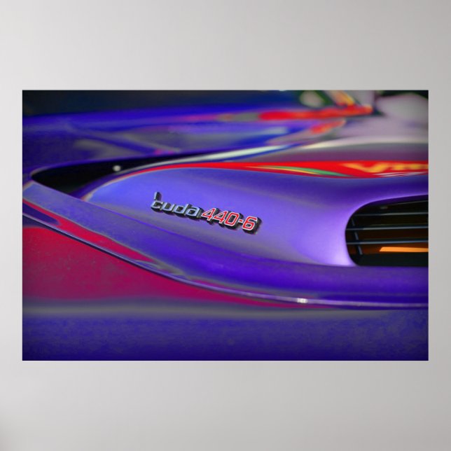 1971 Plymouth 'Cuda 440-6 Poster (Framsidan)