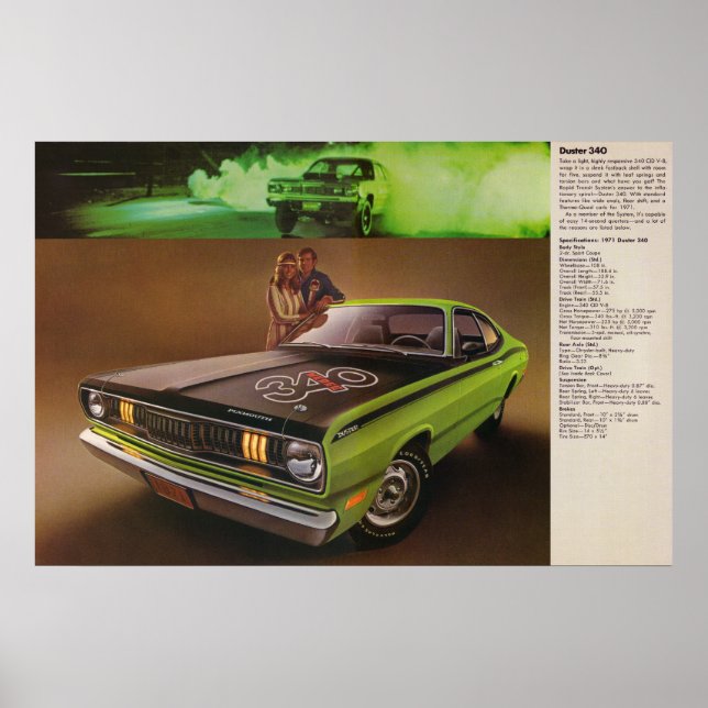 1971 Plymouth Duster 340 AD Poster (Framsidan)