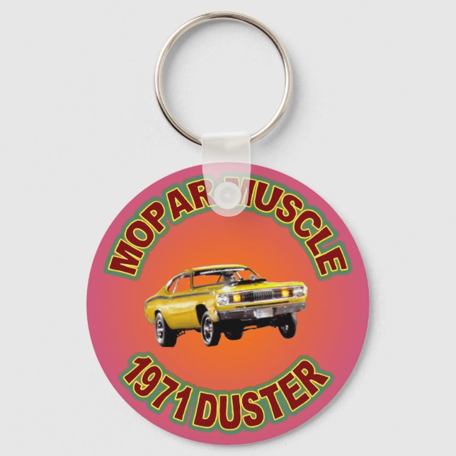 1971 Plymouth Duster Keychain. Nyckelring (Framsida)