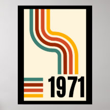 1971 Retro Vintage affisch