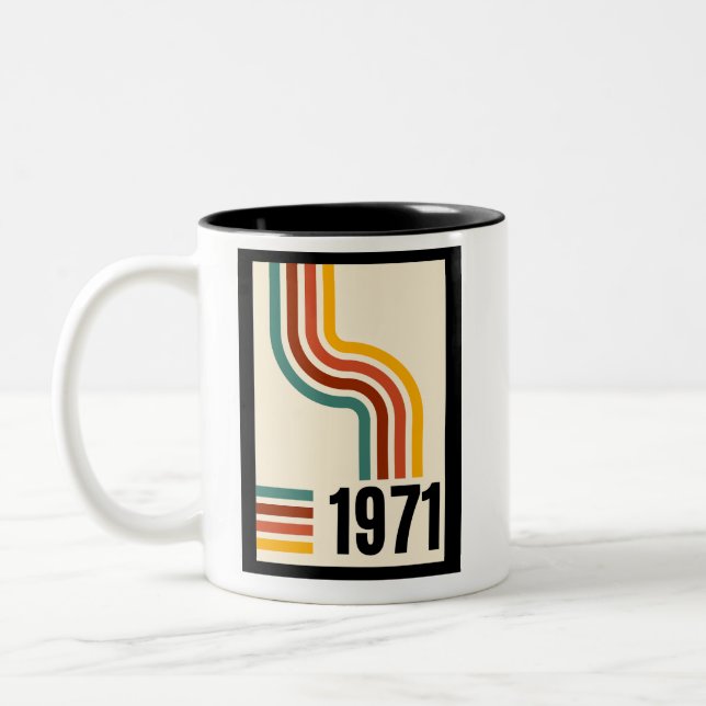 1971 Retro Vintage affisch Mugg (Vänster)