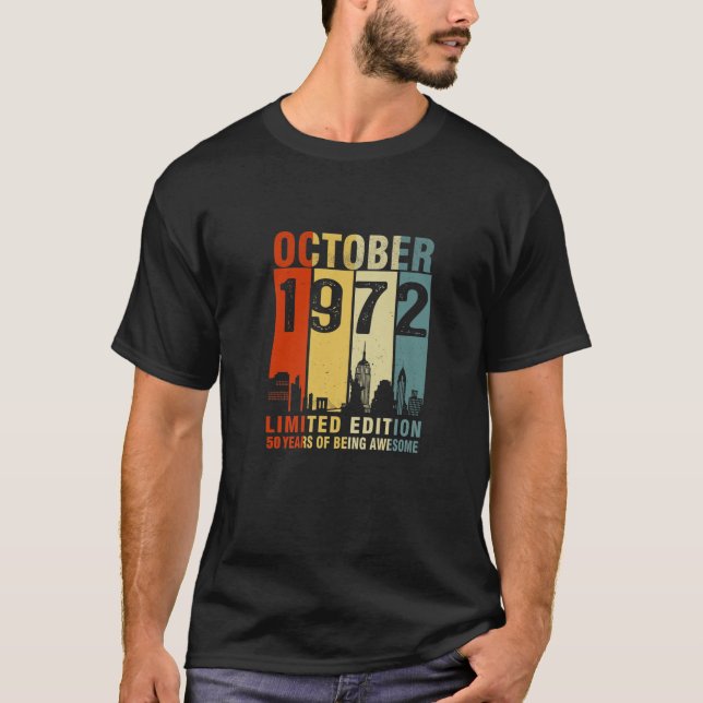 1972 års Begränsad utgåva 50 år av Awe T Shirt (Framsida)