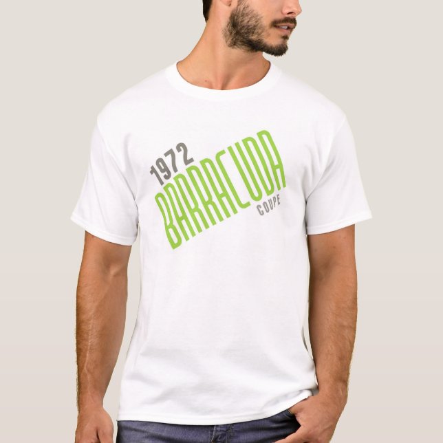 1972 BarracudaCoupe - Poly blickpunkt Tee Shirt (Framsida)