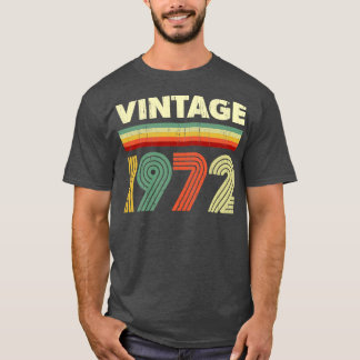 1972 Födelsedag Vintage Retro 49 år gammal design T Shirt
