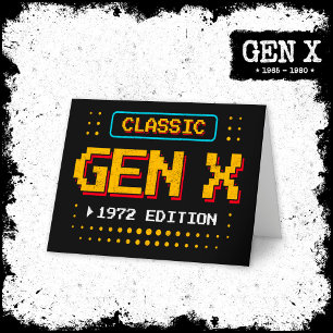 1972 Gen X Classic Retro Gamer - spelande födelsed Kort