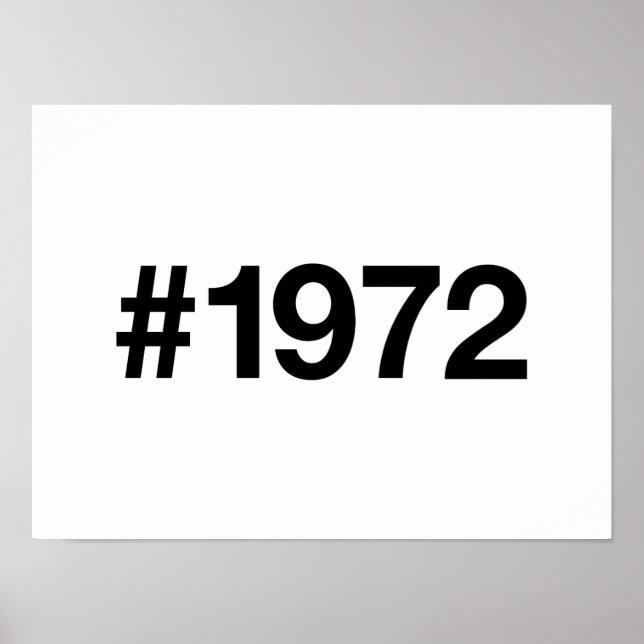 1972 Hashtag 53 ÅRS födelsedag Poster (Framsidan)