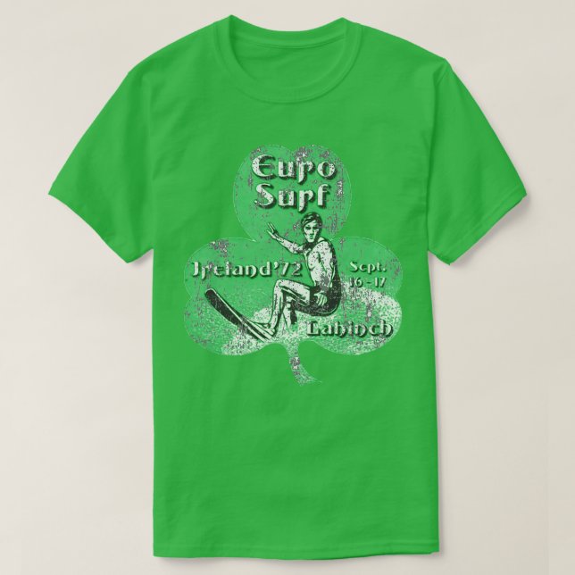 1972 Irish Euro Surfa Lahinch Ireland T Shirt (Design framsida)