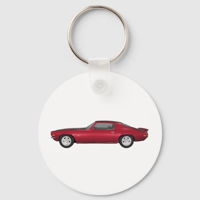 1972 Kamaro: Muscle Car: Candy Apple Avslutar: Nyckelring (Framsida)