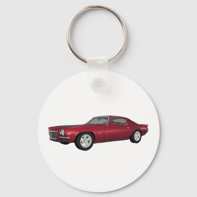 1972 Kamaro: Muscle Car: Candy Apple Avslutar: Nyckelring (Framsida)