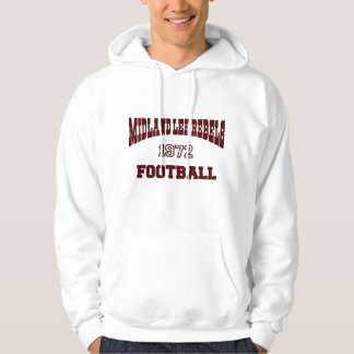 1972_Midland_Lee_Rebels_Hoodie Sweatshirt Med Luva