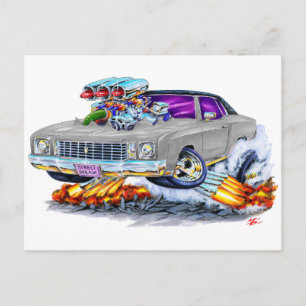 1972 Monte Carlo Grått Car Vykort