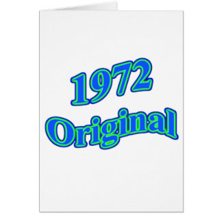 1972 original- blåttgrönt hälsningskort