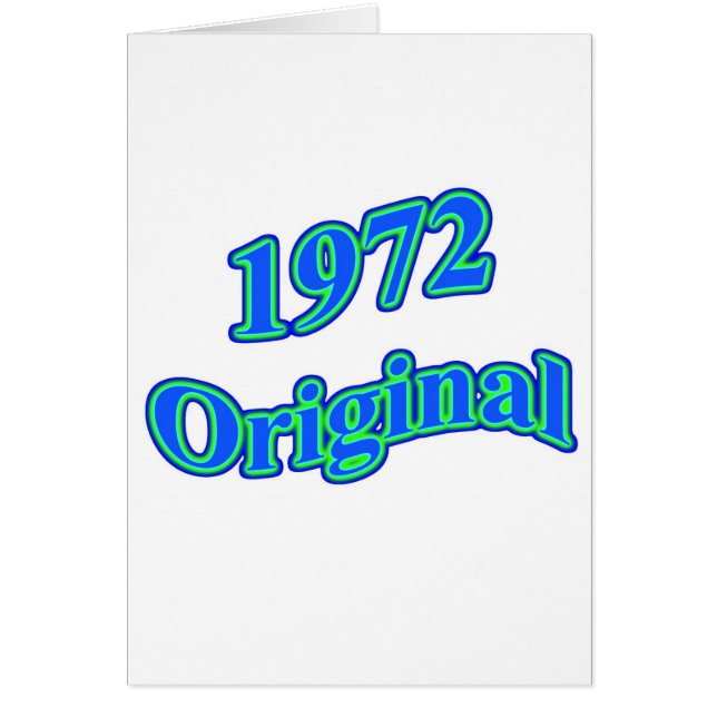 1972 original- blåttgrönt hälsningskort (Framsidan)