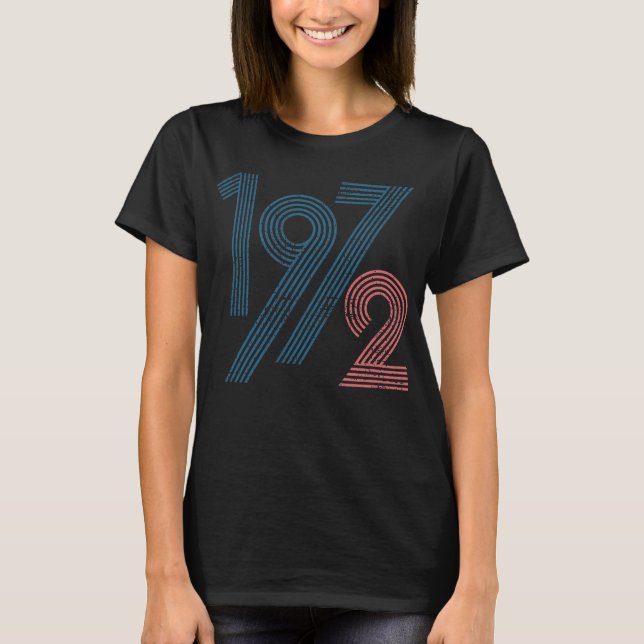 1972 Retro Vintage 70er Geburtstag T Shirt (Framsida)