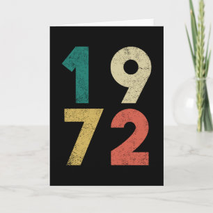 1972 Vintage Birthday Retro Kort