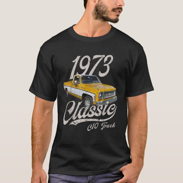 1973 73 c10 lastbil t shirt (Framsida)