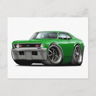 1973-74 Nova Grönt Car Vykort