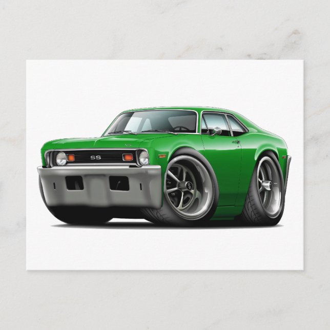 1973-74 Nova Grönt Car Vykort (Framsida)